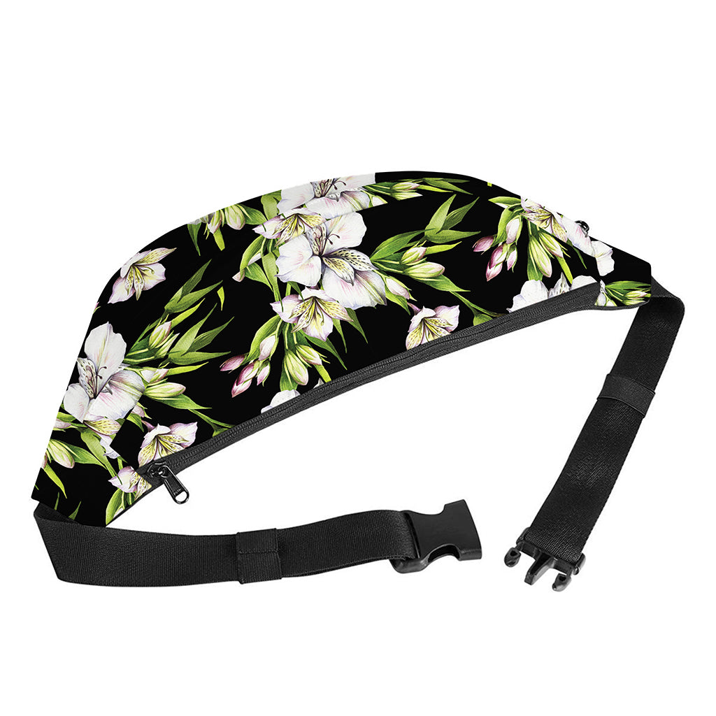 Watercolor Alstroemeria Pattern Print Fanny Pack