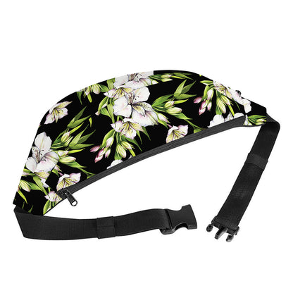 Watercolor Alstroemeria Pattern Print Fanny Pack