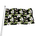 Watercolor Alstroemeria Pattern Print Flag