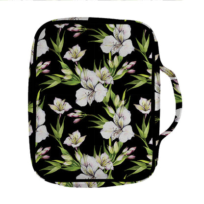 Watercolor Alstroemeria Pattern Print Front Pocket Bible Bag