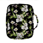 Watercolor Alstroemeria Pattern Print Front Pocket Bible Bag