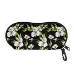Watercolor Alstroemeria Pattern Print Glasses Case