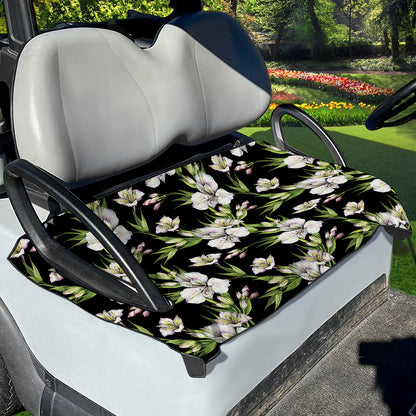 Watercolor Alstroemeria Pattern Print Golf Cart Seat Cover