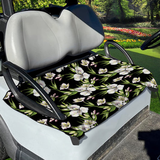 Watercolor Alstroemeria Pattern Print Golf Cart Seat Cover