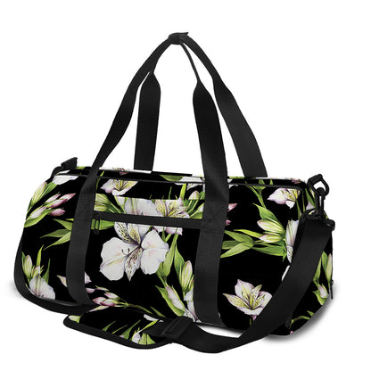 Watercolor Alstroemeria Pattern Print Gym Bag