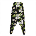Watercolor Alstroemeria Pattern Print Hammer Pants