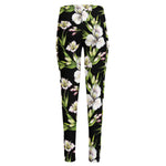 Watercolor Alstroemeria Pattern Print High-Waisted Pocket Leggings