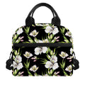 Watercolor Alstroemeria Pattern Print Insulated Lunch Bag