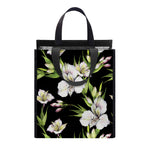 Watercolor Alstroemeria Pattern Print Insulated Lunch Tote