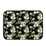 Watercolor Alstroemeria Pattern Print Laptop Sleeve
