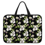 Watercolor Alstroemeria Pattern Print Laptop Sleeve With Handle