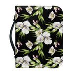 Watercolor Alstroemeria Pattern Print Leather Bible Cover