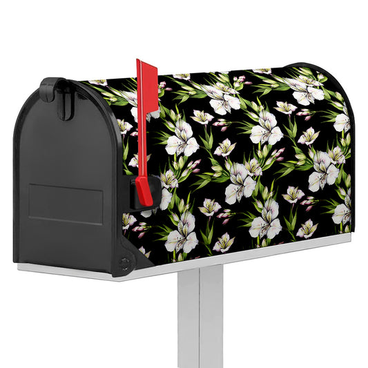 Watercolor Alstroemeria Pattern Print Mailbox Cover