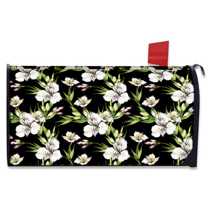 Watercolor Alstroemeria Pattern Print Mailbox Cover