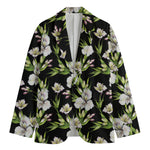 Watercolor Alstroemeria Pattern Print Men's Blazer