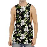 Watercolor Alstroemeria Pattern Print Men's Muscle Tank Top