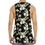 Watercolor Alstroemeria Pattern Print Men's Muscle Tank Top