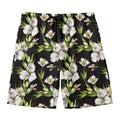 Watercolor Alstroemeria Pattern Print Men's Swim Trunks