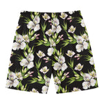 Watercolor Alstroemeria Pattern Print Men's Swim Trunks