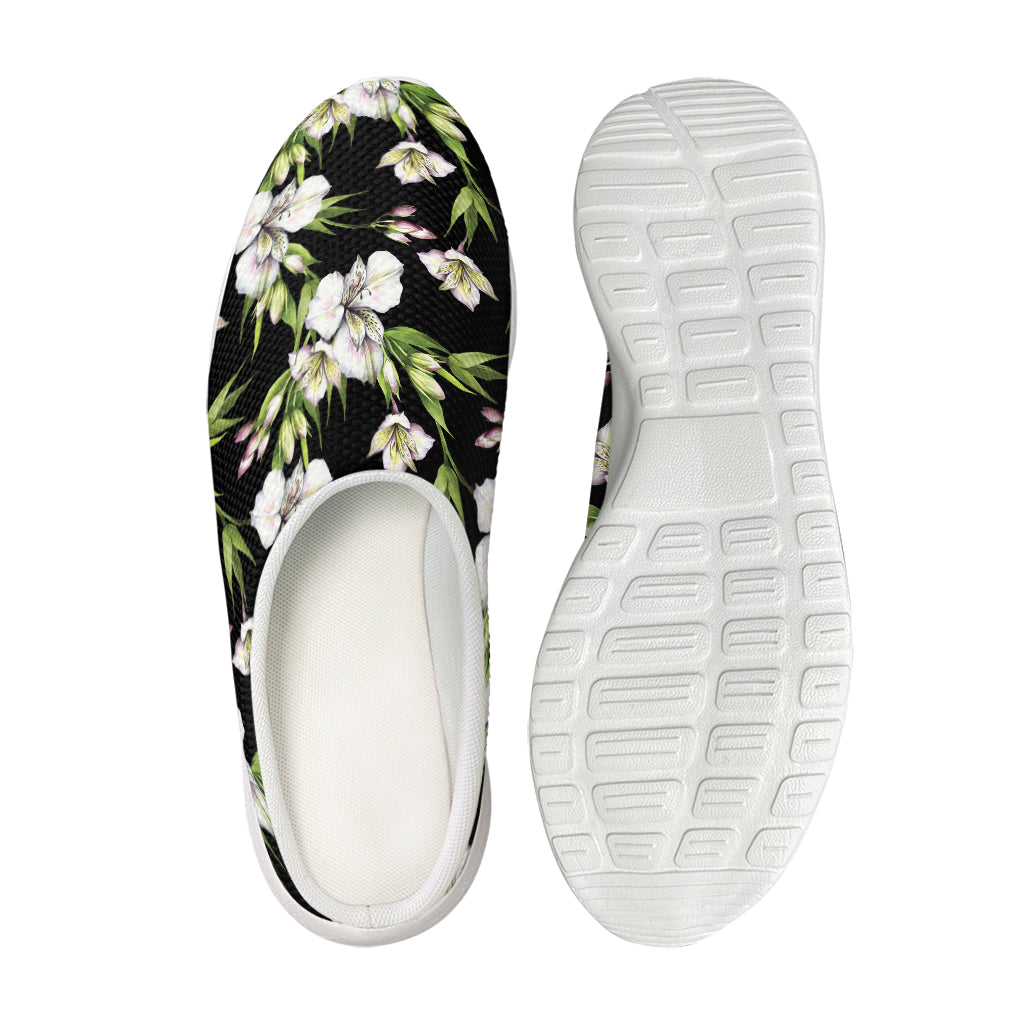Watercolor Alstroemeria Pattern Print Mesh Casual Shoes