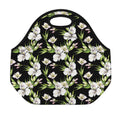 Watercolor Alstroemeria Pattern Print Neoprene Lunch Bag
