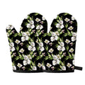 Watercolor Alstroemeria Pattern Print Oven Mitts