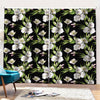 Watercolor Alstroemeria Pattern Print Pencil Pleat Curtains