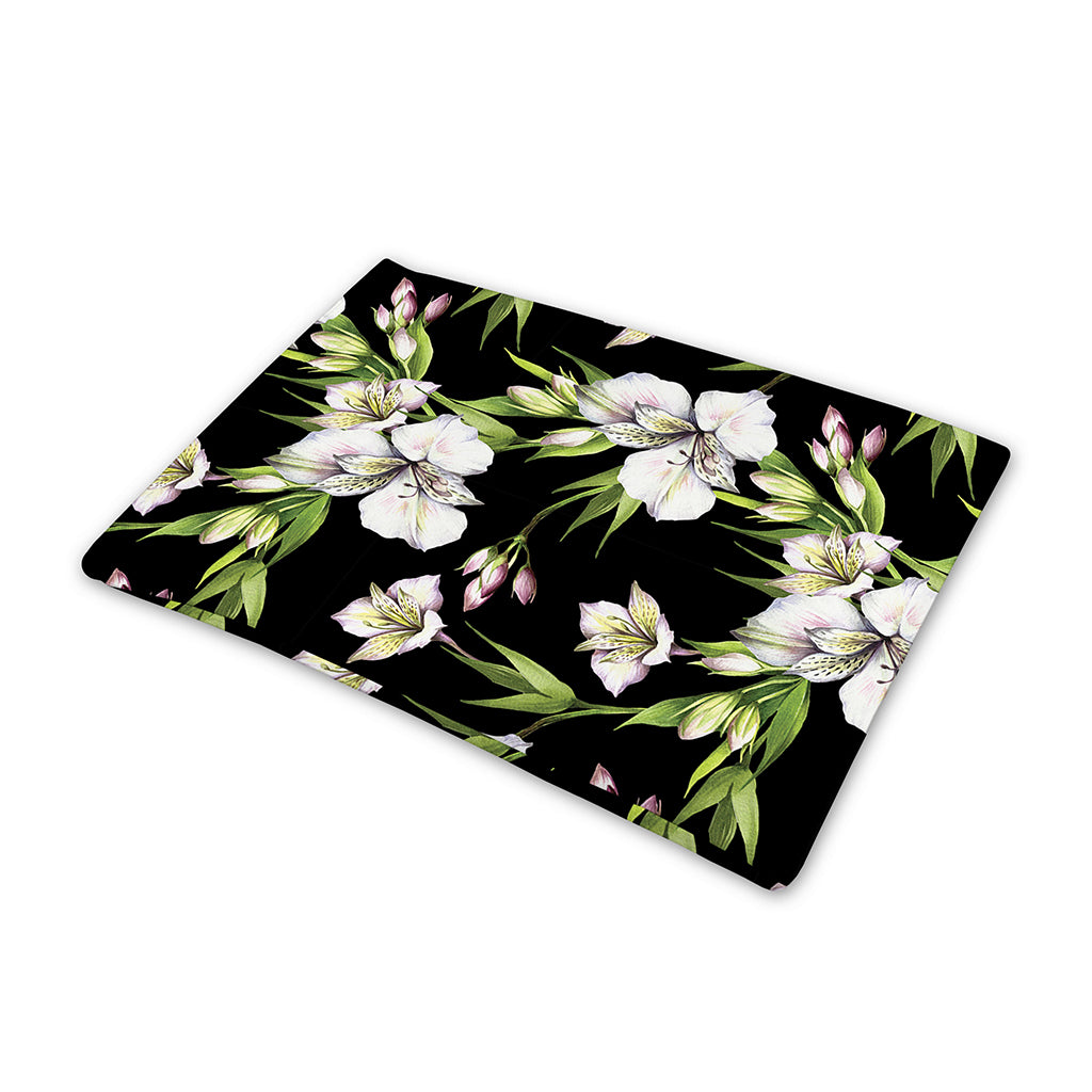 Watercolor Alstroemeria Pattern Print Pet Cooling Mat Cover
