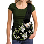 Watercolor Alstroemeria Pattern Print Pet Sling Carrier