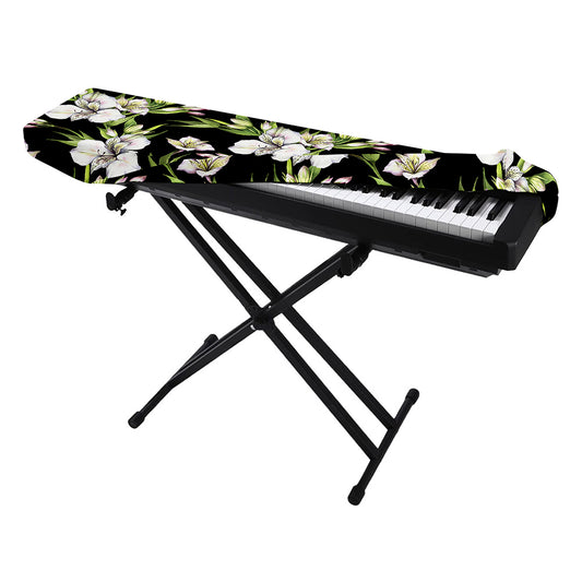 Watercolor Alstroemeria Pattern Print Piano Keyboard Cover