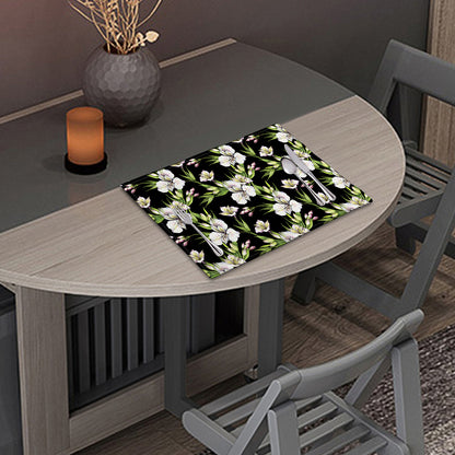 Watercolor Alstroemeria Pattern Print Placemat