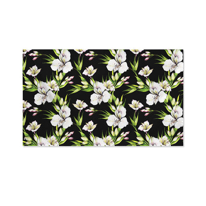 Watercolor Alstroemeria Pattern Print Polyester Flag