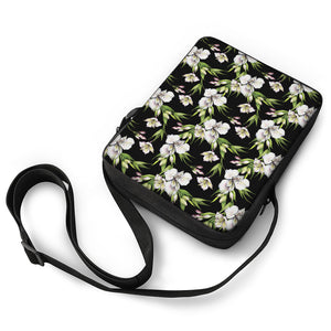 Watercolor Alstroemeria Pattern Print Rectangular Crossbody Bag