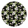 Watercolor Alstroemeria Pattern Print Round Blanket
