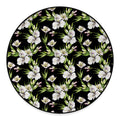 Watercolor Alstroemeria Pattern Print Round Floor Mat
