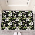 Watercolor Alstroemeria Pattern Print Rubber Doormat
