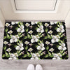 Watercolor Alstroemeria Pattern Print Rubber Doormat