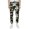 Watercolor Alstroemeria Pattern Print Joggers