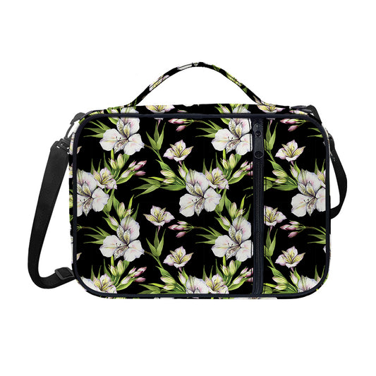 Watercolor Alstroemeria Pattern Print Shoulder Strap Bible Bag