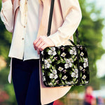 Watercolor Alstroemeria Pattern Print Shoulder Strap Bible Bag