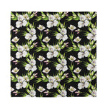 Watercolor Alstroemeria Pattern Print Silk Bandana