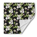 Watercolor Alstroemeria Pattern Print Silk Bandana
