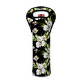 Watercolor Alstroemeria Pattern Print Single Neoprene Wine Tote