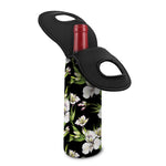 Watercolor Alstroemeria Pattern Print Single Neoprene Wine Tote