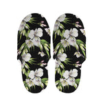 Watercolor Alstroemeria Pattern Print Slippers