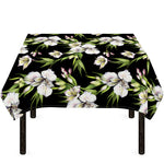 Watercolor Alstroemeria Pattern Print Tablecloth