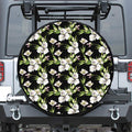 Watercolor Alstroemeria Pattern Print Tire Cover