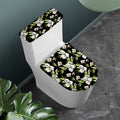 Watercolor Alstroemeria Pattern Print Toilet Lid And Tank Cover Set