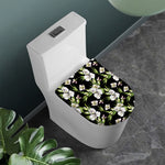 Watercolor Alstroemeria Pattern Print Toilet Lid Cover