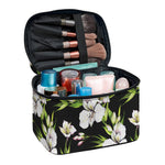 Watercolor Alstroemeria Pattern Print Travel Makeup Bag